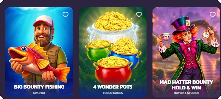Hold and win slots at Coolzino