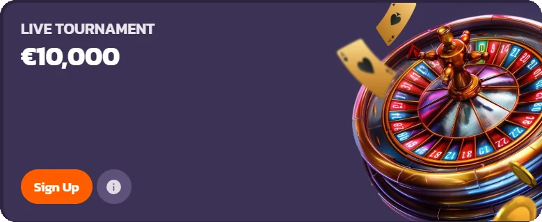 Coolzino live casino tournament
